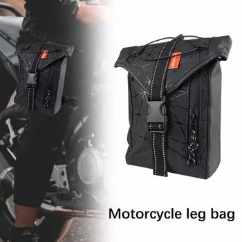 Сумка на пояс для езды на мотоцикле, сумка на ногу, водонепроницаемая, многофункциональная, для путешествий, рыбалки, пешего туризма, велоспорта, 2,2 л Black
