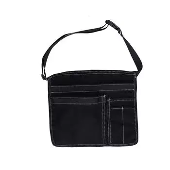Сумка на пояс для инструментов, легкая, многокарманная, из ткани Оксфорд, поясная сумка для инструментов для альпинизма в саду чёрный