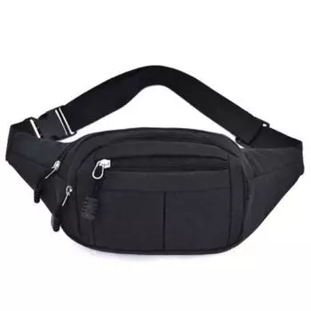 Сумка на пояс для мужчин/женщин, многофункциональная, большой емкости, водонепроницаемая, кассовый аппарат, деловая сумка, износостойкая, для спорта на открытом воздухе, мобильный кошелек 28cm*10cm*14cm чёрный