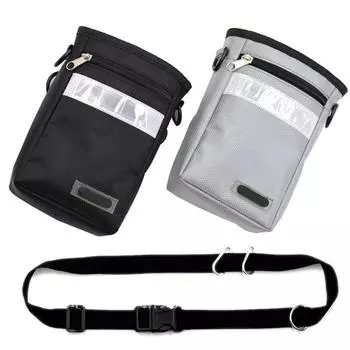 Сумка на пояс для собак и щенков, сумка для тренировок и прогулок, держатель для дозатора лакомств чёрный