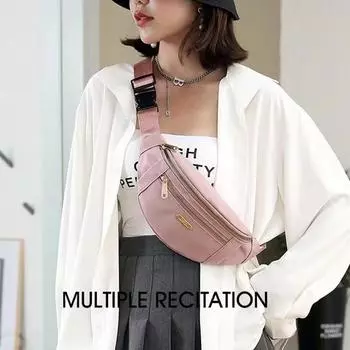 Сумка на пояс для женщин и мужчин, водонепроницаемая, карманная, нагрудная, унисекс, спортивная, дорожная, сумка для носочков, поясная сумка, сумка для живота чёрный