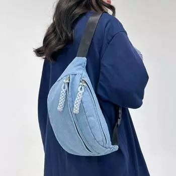 Сумка на пояс на молнии для женщин, высококачественные джинсовые сумки, маятниковые и для отдыха, универсальные и для отдыха