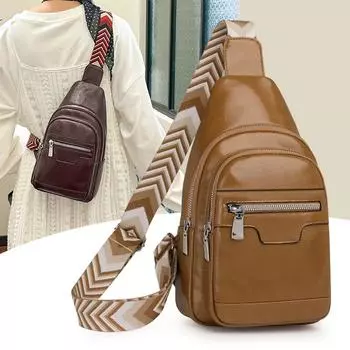 Сумка на пояс Pu Женская нагрудная сумка кофейный