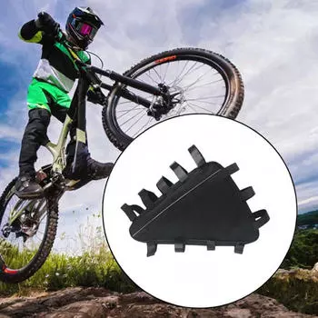 Сумка на раму велосипеда для хранения телефона, кошелька, ключей, инструментов, на ремне чёрный