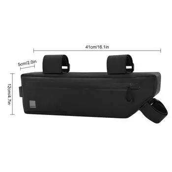 Сумка на раму велосипеда Водонепроницаемая сумка для велосипеда Треугольная сумка для велосипеда Сумка под трубку для велосипеда Сумка на переднюю раму чёрный