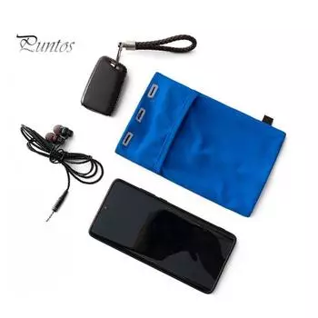 Сумка на руку для телефона, высокоэластичная, противоскользящая, с отверстием для наушников, водоотталкивающая, легкая, для фитнеса, бега, бега, спорта на открытом воздухе, для мобильного телефона M синий