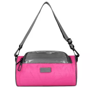 Сумка на руль, сумка для телефона на велосипеде для телефонов с диагональю 6,5 дюйма, сумка для хранения на переднюю часть горного велосипеда, водонепроницаемая, из термополиуретана оранжевый