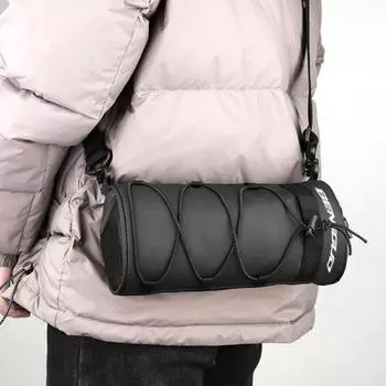 Сумка на руль велосипеда 2,5 л с застежкой-молнией, большая вместительная боковая сетчатая сумка, водонепроницаемая, простая установка, сумка для хранения руля велосипеда серый