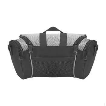 Сумка на руль велосипеда, многофункциональная, на плечо, большая вместимость, передняя silver gray