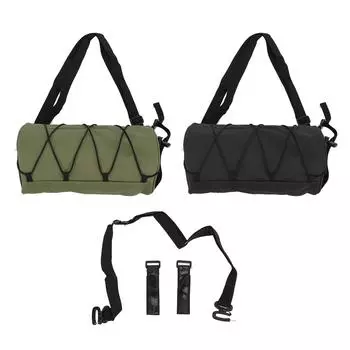 Сумка на руль велосипеда, сумка на переднюю часть велосипеда с плечевым ремнем для шоссейного горного велосипеда, аксессуары для велоспорта Black