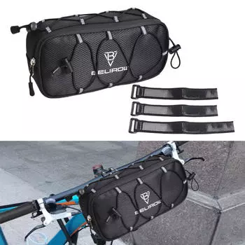 Сумка на руль велосипеда, светоотражающая жесткая сумка для хранения велосипеда, практичная и профессиональная Black 2.1L