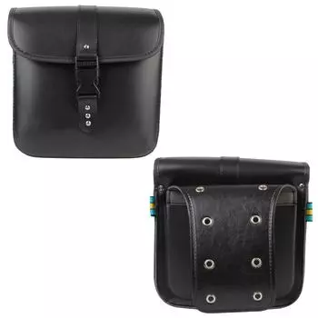 Сумка на седло мотоцикла, боковые сумки для багажа, чемодан для хранения инструментов, сумка из искусственной кожи для езды на мотоцикле, дорожная сумка на бак, аксессуары чёрный