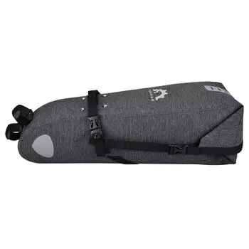 Сумка на седло велосипеда 10 л, водонепроницаемая, регулируемая, сумка для велосипедного сиденья, с застежкой-рулоном tpu серый