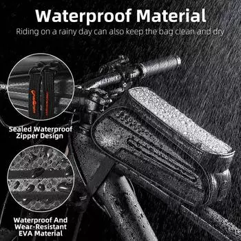 Сумка на седло велосипеда Сумка для хранения велосипеда Сумка для хранения передней трубы рамы Водонепроницаемая сумка Ящик для хранения горного велосипеда Аксессуары для велосипеда