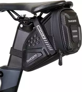 Сумка на седло велосипеда UNIQOCK, водонепроницаемая сумка на сиденье, сумка на хвост, 10 л, большая вместимость, для шоссейного велосипеда, для горного велосипеда, складная, со светоотражающим логотипом, легко устанавливается (M)