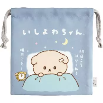 Сумка на шнурке с клином CA62501 San-X Ishiyowa-chan синий