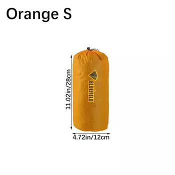 Сумка на шнурке Уличная Сухая сумка Водонепроницаемые нейлоновые мешочки для хранения Упаковка для хранения колышков для палатки Дорожная сумка на шнурке Рыбалка Рафтинг Плавание S оранжевый