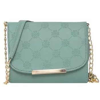 Сумка на слинге с цветочной гравировкой для женщин и девочек с золотой цепочкой