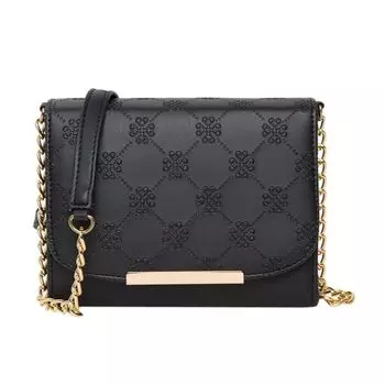 Сумка на слинге с цветочной гравировкой для женщин и девочек с золотой цепочкой