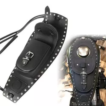 Сумка на топливный бак Harley XL883 1200 X48 Tough Dyna Sportsman с набором инструментов для гвоздей — универсальная и модифицированная Nailed tank bag