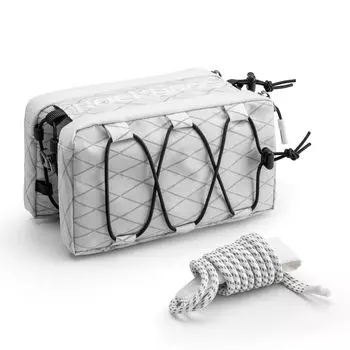 Сумка на верхнюю трубу ROCKBROS для шоссейных велосипедов и удобная рамная сумка с и велосипедами. Установить, Тонкий, Хранение, Легкий, Без колен, На шнуре, белый