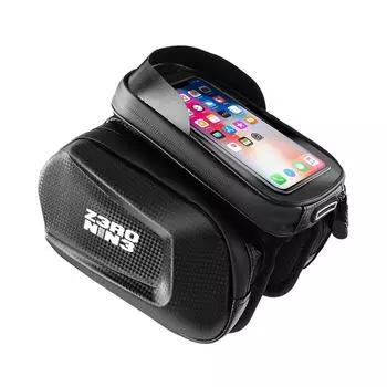 Сумка на верхнюю трубу седла Crossbar Top Tube Bag для надежного хранения во время поездок на горном велосипеде Сумка на руль велосипеда Сумка на седло черного цвета чёрный