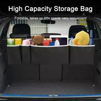 Сумка на заднее сиденье автомобиля, подвесной органайзер для хранения, багажник, водонепроницаемый, большой емкости, износостойкий