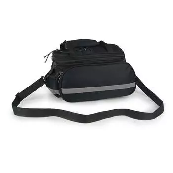 Сумка на заднее сиденье велосипеда, расширяемая, сумка для багажника горного велосипеда, сумка для багажника велосипеда с дождевиком чёрный