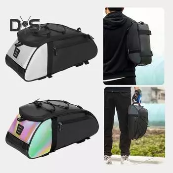 Сумка на заднюю багажник велосипеда, водонепроницаемая большая вместительная сумка для езды на велосипеде, шоссе, горного велосипеда, багажник, багажник на заднее сиденье, сумка для хранения аксессуаров для велосипеда серый