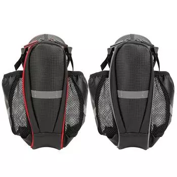 Сумка на заднюю часть седла, бутылка для воды, сумка на заднюю часть седла, аксессуары для велоспорта в горах, складная black red