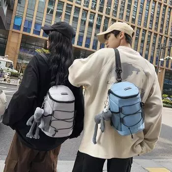 Сумка нагрудная сумка большой емкости, женская студенческая сумка через плечо, многофункциональный рюкзак чёрный