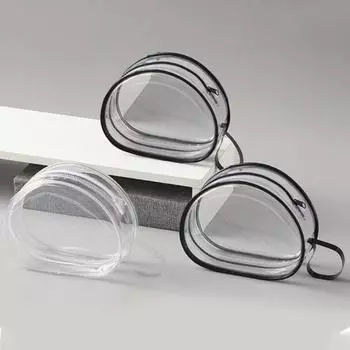 Сумка-накладка на грудь, прозрачная сумка для бюстгальтера, застежка-молния, водонепроницаемая косметичка, сумка для хранения ювелирных изделий, компактный органайзер для поездок, кемпинга, спортзала чёрный