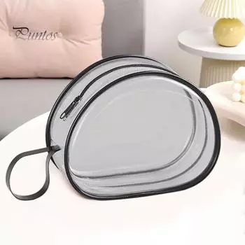 Сумка-накладка на грудь, прозрачная сумка для бюстгальтера, застежка-молния, водонепроницаемая косметичка, сумка для хранения ювелирных изделий, компактный органайзер для поездок, кемпинга, спортзала чёрный