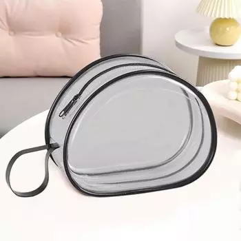 Сумка-накладка на грудь Yousheng, прозрачная сумка для бюстгальтера, застежка-молния, водонепроницаемая косметичка, сумка для хранения ювелирных изделий, компактный органайзер для поездок, кемпинга, спортзала чёрный