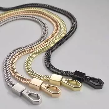 Сумка наплечный ремень длинный карабин клипса черный/золотой/серебристый металлический сумка аксессуары кроссбоди 110cm