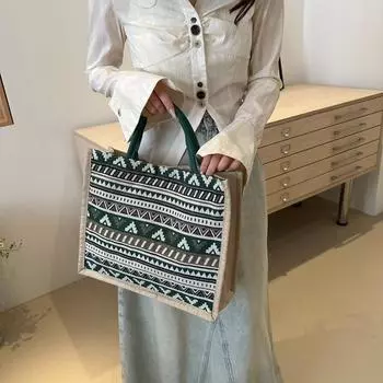 Сумка National Wind из хлопка и льна, модная, повседневная, модная сумка, женская сумка красный