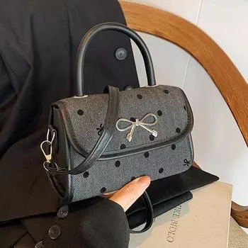 Сумка Niche Bow Bag женская сумка-мессенджер премиум-класса в горошек портативная маленькая квадратная сумка