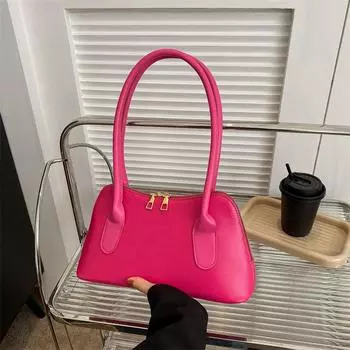 Сумка Niche Design 2024, новая модная сумка через плечо, однотонная, популярная, высококачественная, универсальная, женская сумка белый