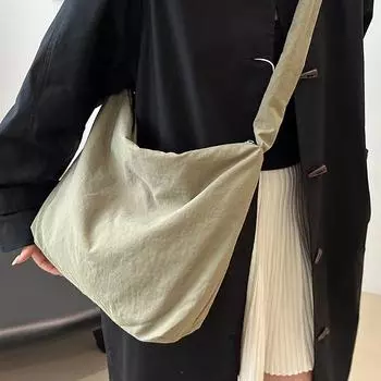 Сумка Niche Design 2024, новая высококачественная универсальная женская сумка через плечо большой вместимости чёрный