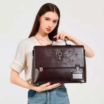 Сумка Niche Design, большая вместительная сумка для униформы, модная школьная сумка через плечо на одно плечо чёрный