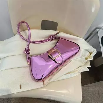 Сумка Niche Design для женщин, летняя модная новая глянцевая сумка подмышками, женская универсальная повседневная сумка на одно плечо для поездок на работу (20cm<Max Length<30cm)