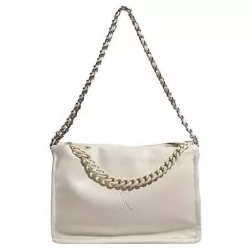 Сумка Niche Design, модная плиссированная цепочка, модная универсальная квадратная сумка, сумка через плечо для женщин белый