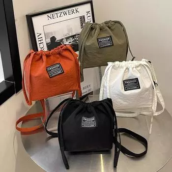 Сумка Niche Design, новая большая вместительная сумка-ведро для слюны, модная и универсальная сумка через плечо из нейлоновой ткани