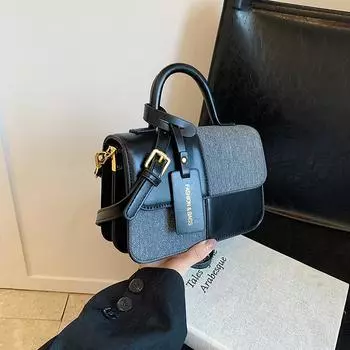 Сумка Niche Design, новая простая контрастная сумка-мессенджер, модная ретро-сумка небольшого размера, сумка через плечо премиум-класса, женская сумка one size fits all белый