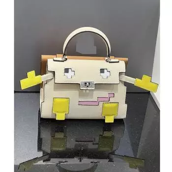 Сумка Niche Design, новая симпатичная пародийная сумка Little Monster, сумка из коровьей кожи, сумка через плечо для женщин 20x7x13cm розовый