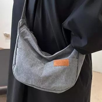 Сумка Niche Design Velvet Bag Женская модная универсальная сумка-мессенджер Большая вместимость Сумка-седло Dumpling коричневый