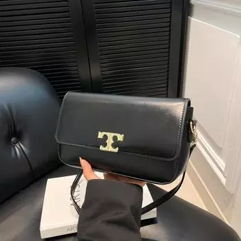 Сумка Niche Design, женская, новинка 2025 года, модная, маленькая квадратная сумка, высококачественная сумка-мессенджер на одно плечо чёрный