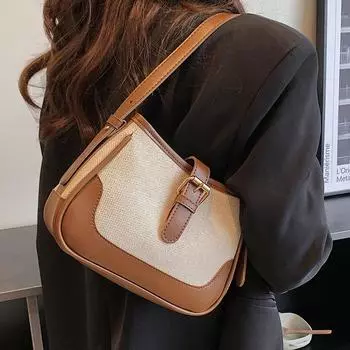 Сумка Niche design женская сумка 2024 новая универсальная осенне-зимняя женская универсальная сумка через плечо через подмышку из холста