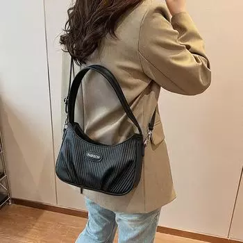 Сумка Niche Hand Holded Bag со складками для женщин 2024 года, новая мода и высококачественная сумка подмышкой, универсальная сумка на одно плечо с косым креплением хаки