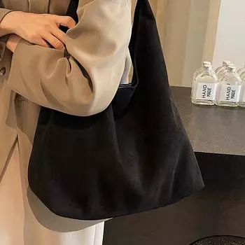 Сумка Niche Suede Bag женская вместительная сумка через плечо под мышкой повседневная универсальная сумка-тоут для поездок на работу коричневый